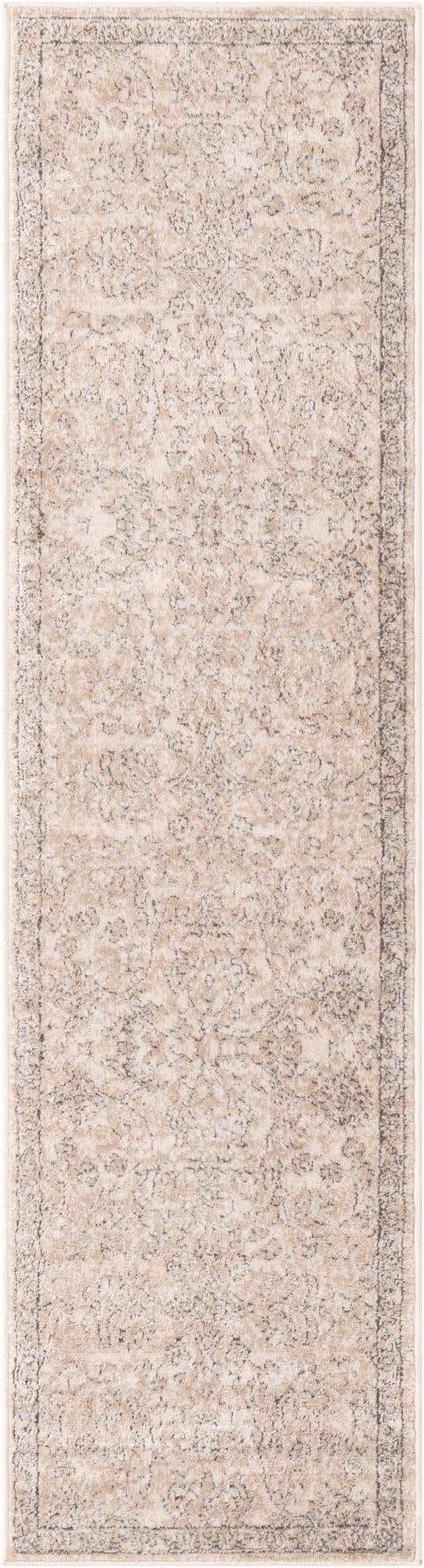 Ivory 2' x 8' Portland Runner Area Rug 85% Polypropylene & 15% Polyester Vintage Distressed Traditional Carpet for Home Decor for Sale at Rug Engine