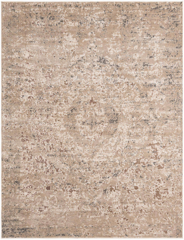 Beige 7' 10 x 10' Portland Rectangle Area Rug 85% Polypropylene & 15% Polyester Vintage Distressed Traditional Carpet for Home Decor for Sale at Rug Engine