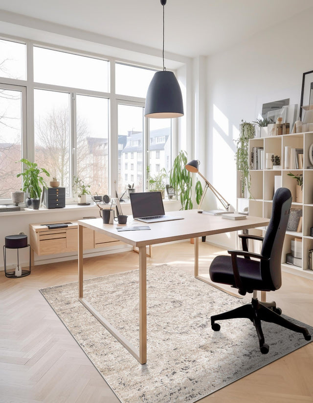 Beige 10' x 14' 1 Portland Rectangle Area Rug 85% Polypropylene & 15% Polyester Vintage Distressed Traditional Carpet for Home Decor for Sale at Rug Engine