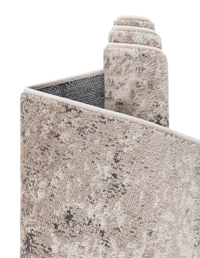 Beige 7' 10 x 10' Portland Rectangle Area Rug 85% Polypropylene & 15% Polyester Vintage Distressed Traditional Carpet for Home Decor for Sale at Rug Engine