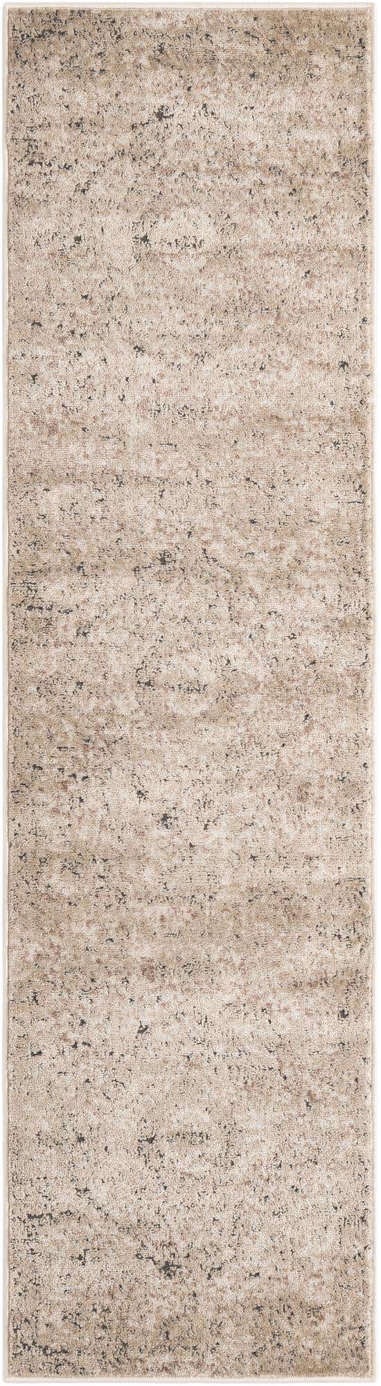 Beige 2' x 8' Portland Runner Area Rug 85% Polypropylene & 15% Polyester Vintage Distressed Traditional Carpet for Home Decor for Sale at Rug Engine