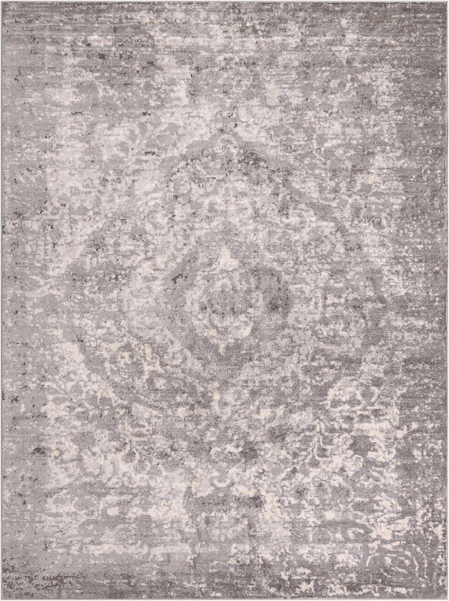 Gray 10' x 13' 1 Portland Rectangle Area Rug 85% Polypropylene & 15% Polyester Vintage Distressed Traditional Carpet for Home Decor for Sale at Rug Engine