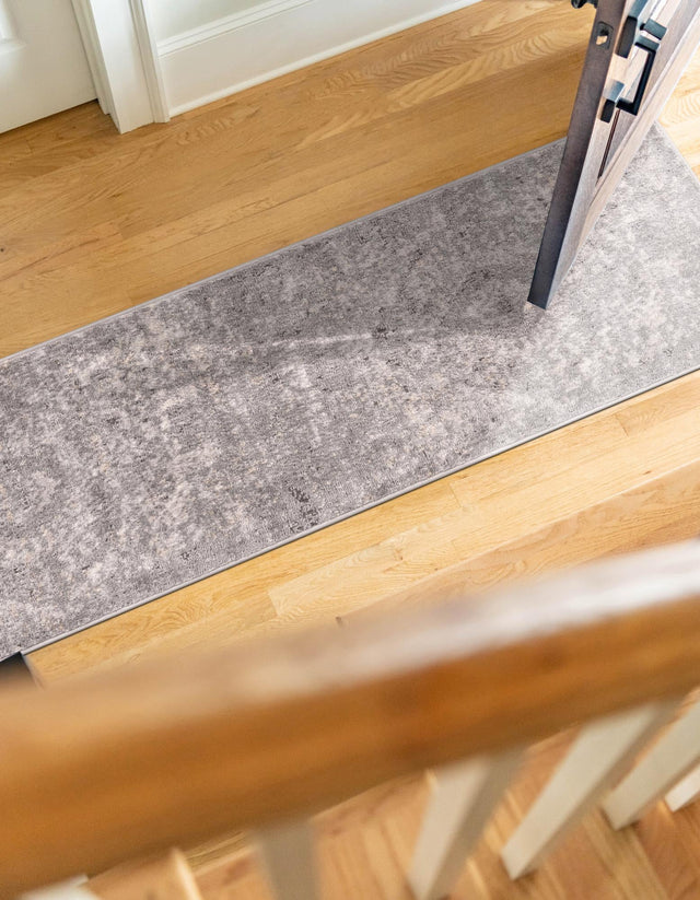 Gray 2' 2 x 12' Portland Runner Area Rug 85% Polypropylene & 15% Polyester Vintage Distressed Traditional Carpet for Home Decor for Sale at Rug Engine