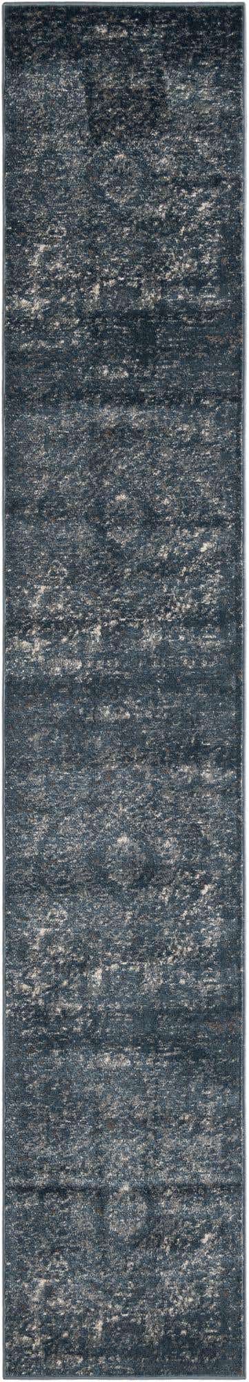 Blue 2' 2 x 12' Portland Runner Area Rug 85% Polypropylene & 15% Polyester Vintage Distressed Traditional Carpet for Home Decor for Sale at Rug Engine