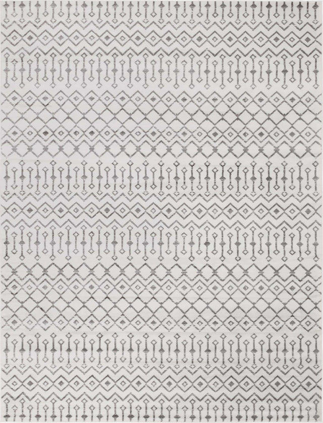 Ivory 10' x 13' 1 Moroccan Trellis Rectangle Area Rug 100% Polypropylene Easy Clean Geometric Traditional Carpet for Interior Design Home Decor for Sale at Rug Engine