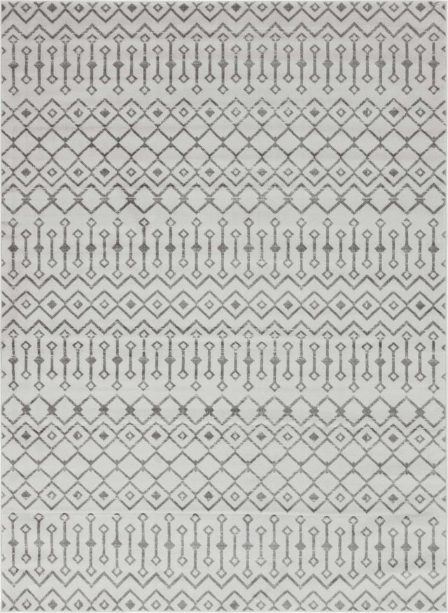 Ivory 7' 10 x 11' Moroccan Trellis Rectangle Area Rug 100% Polypropylene Easy Clean Geometric Traditional Carpet for Interior Design Home Decor for Sale at Rug Engine