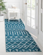 Blue 2' x 6' 7 Moroccan Trellis Runner Area Rug