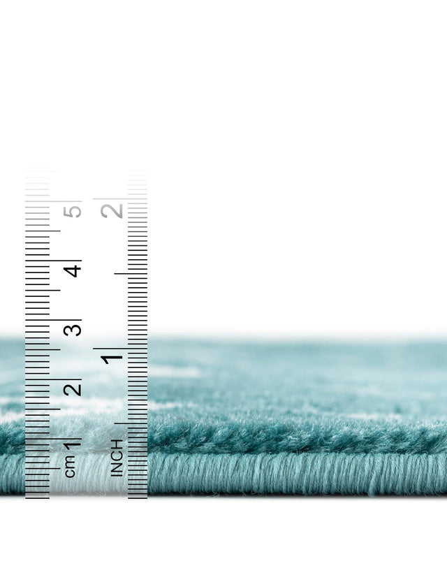 Turquoise 6' 1 x 6' 1 Moroccan Trellis Square Area Rug 100% Polypropylene Easy Clean Geometric Traditional Carpet for Interior Design Home Decor for Sale at Rug Engine
