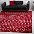 Red 6' 1 x 6' 1 Moroccan Trellis Square Area Rug