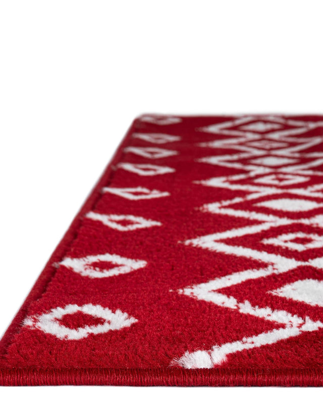 Red 2' x 6' 7 Moroccan Trellis Runner Area Rug 100% Polypropylene Easy Clean Geometric Traditional Carpet for Interior Design Home Decor for Sale at Rug Engine