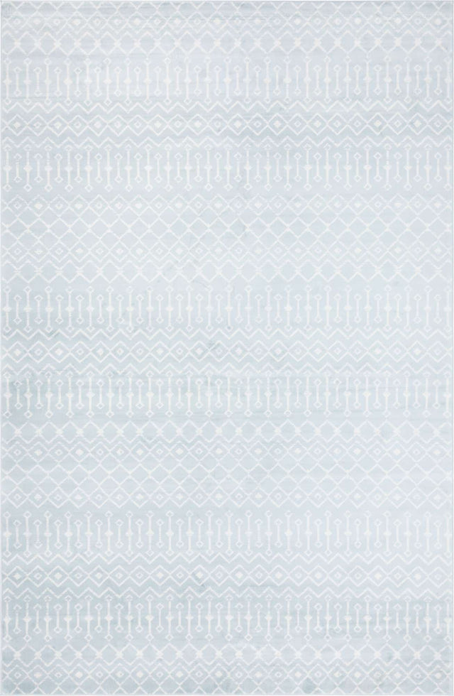 Light Blue 10' 8 x 16' 5 Moroccan Trellis Rectangle Area Rug 100% Polypropylene Easy Clean Geometric Traditional Carpet for Interior Design Home Decor for Sale at Rug Engine