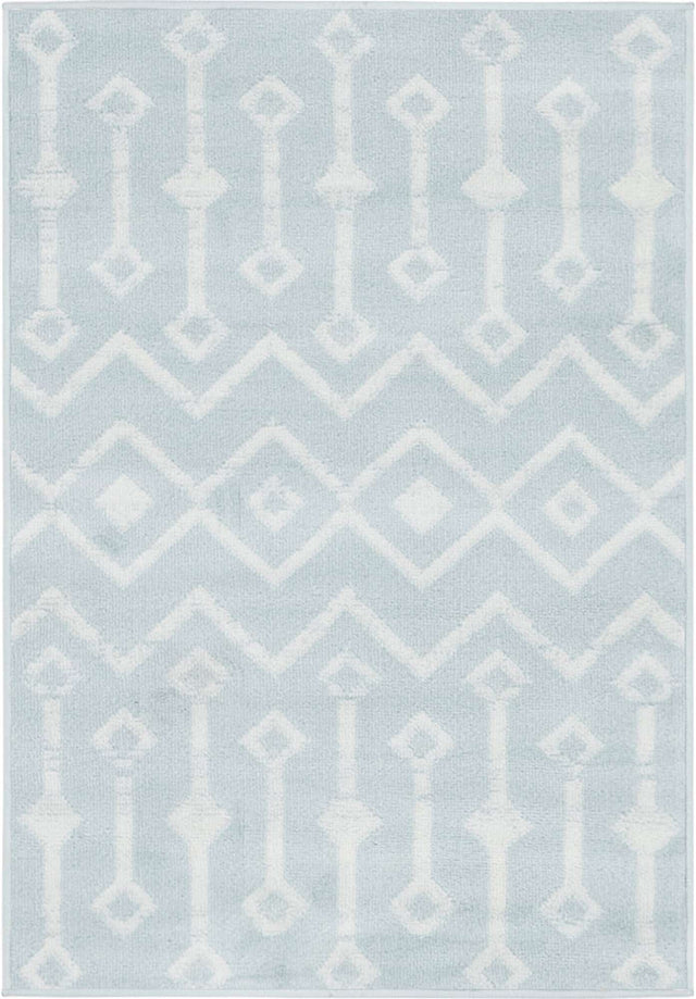 Light Blue 2' x 3' 1 Moroccan Trellis Rectangle Area Rug 100% Polypropylene Easy Clean Geometric Traditional Carpet for Interior Design Home Decor for Sale at Rug Engine