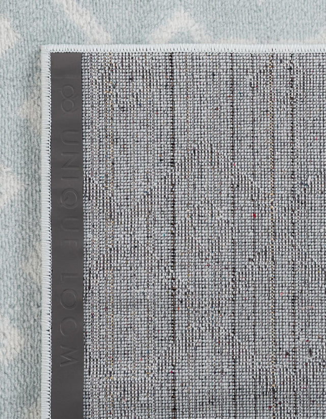 Light Blue 2' x 6' 7 Moroccan Trellis Runner Area Rug 100% Polypropylene Easy Clean Geometric Traditional Carpet for Interior Design Home Decor for Sale at Rug Engine