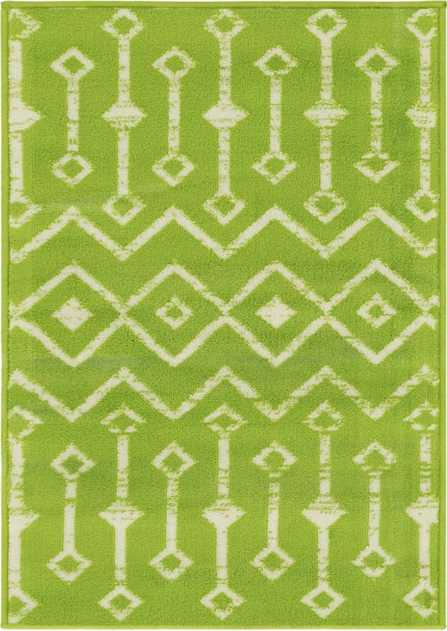 Green 2' x 3' 1 Moroccan Trellis Rectangle Area Rug 100% Polypropylene Easy Clean Geometric Traditional Carpet for Interior Design Home Decor for Sale at Rug Engine