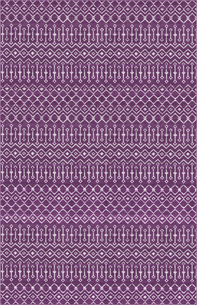Violet 10' 8 x 16' 5 Moroccan Trellis Rectangle Area Rug 100% Polypropylene Easy Clean Geometric Traditional Carpet for Interior Design Home Decor for Sale at Rug Engine