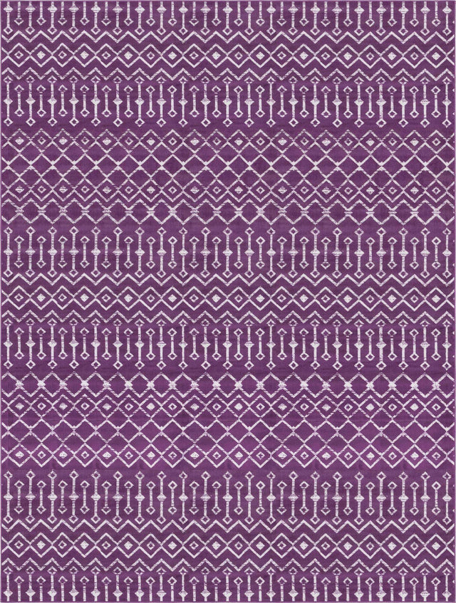Violet 10' x 13' 1 Moroccan Trellis Rectangle Area Rug 100% Polypropylene Easy Clean Geometric Traditional Carpet for Interior Design Home Decor for Sale at Rug Engine