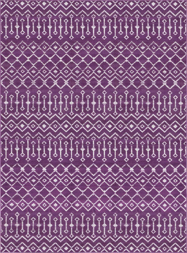 Violet 7' 10 x 11' Moroccan Trellis Rectangle Area Rug 100% Polypropylene Easy Clean Geometric Traditional Carpet for Interior Design Home Decor for Sale at Rug Engine