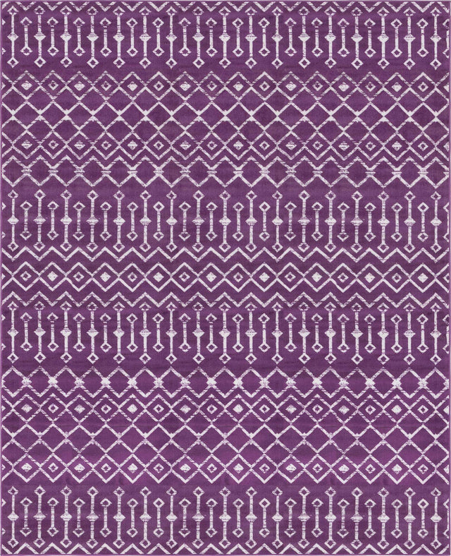 Violet 7' 10 x 10' Moroccan Trellis Rectangle Area Rug 100% Polypropylene Easy Clean Geometric Traditional Carpet for Interior Design Home Decor for Sale at Rug Engine