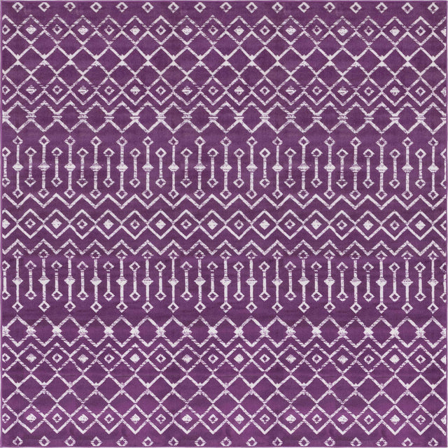 Violet 7' 10 x 7' 10 Moroccan Trellis Square Area Rug 100% Polypropylene Easy Clean Geometric Traditional Carpet for Interior Design Home Decor for Sale at Rug Engine