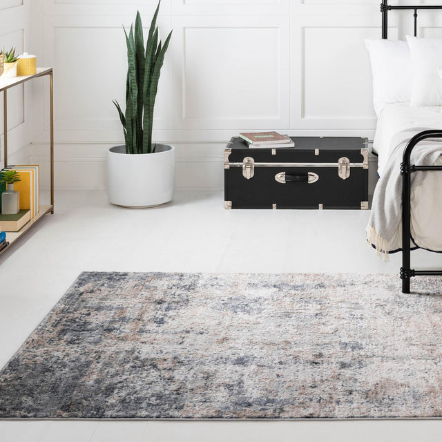 Cream 9' x 12' 2 Caspian Rectangle Area Rug 60% Polypropylene & 40% Polyester With Cotton Backing Modern Chic Carpet for Home Interior Design Decorating for Sale at Rug Engine