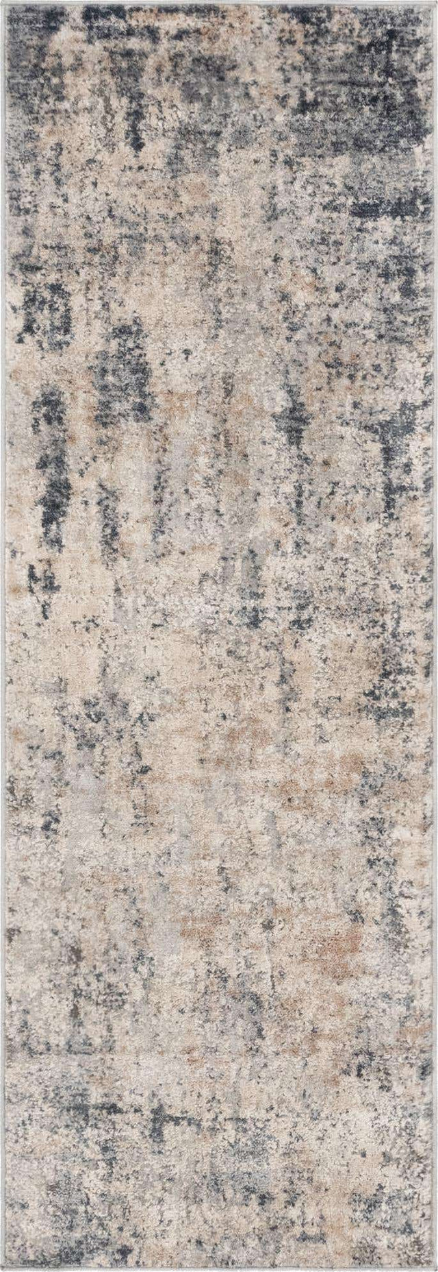 Cream 2' 2 x 6' 1 Caspian Runner Area Rug 60% Polypropylene & 40% Polyester With Cotton Backing Modern Chic Carpet for Home Interior Design Decorating for Sale at Rug Engine