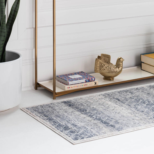 Gray 2' 2 x 6' 1 Caspian Runner Area Rug 60% Polypropylene & 40% Polyester With Cotton Backing Modern Chic Carpet for Home Interior Design Decorating for Sale at Rug Engine