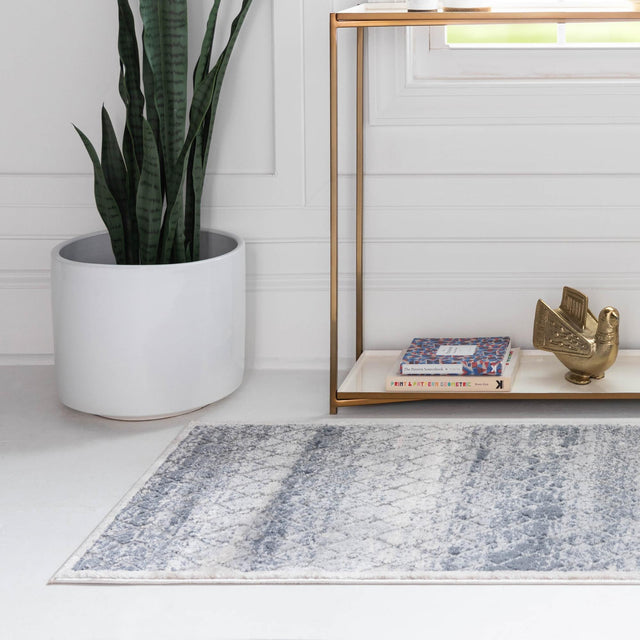 Gray 2' 2 x 6' 1 Caspian Runner Area Rug 60% Polypropylene & 40% Polyester With Cotton Backing Modern Chic Carpet for Home Interior Design Decorating for Sale at Rug Engine