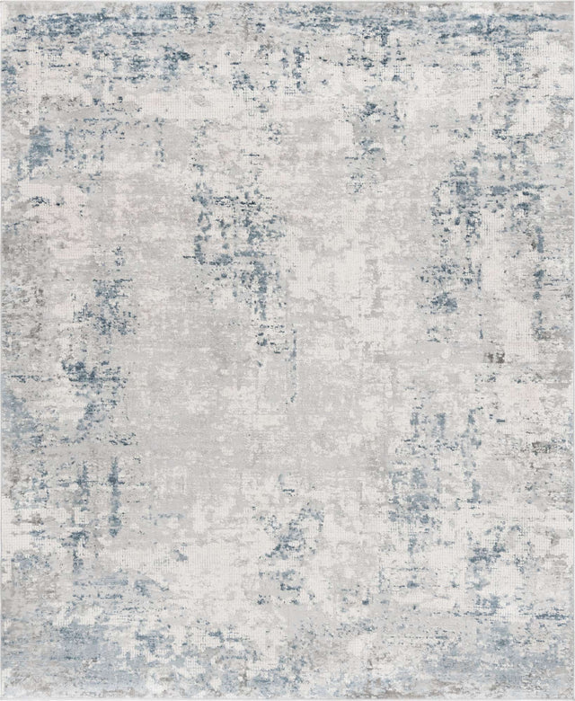 Gray Blue 8' x 10' Caspian Rectangle Area Rug 60% Polypropylene & 40% Polyester With Cotton Backing Modern Chic Carpet for Home Interior Design Decorating for Sale at Rug Engine
