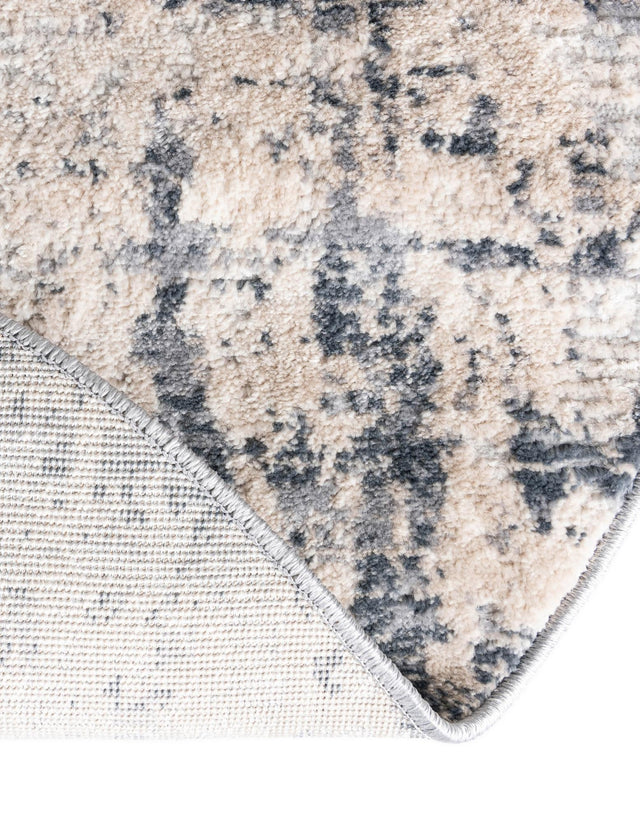 Bone 4' 1 x 4' 1 Caspian Round Area Rug 60% Polypropylene & 40% Polyester With Cotton Backing Modern Chic Carpet for Home Interior Design Decorating for Sale at Rug Engine