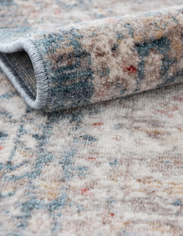 Blue 2' 7 x 13' 1 Noble Runner Area Rug 100% Polyester Traditional Distressed Classic Contemporary Carpet for Home Decor for Sale at Rug Engine