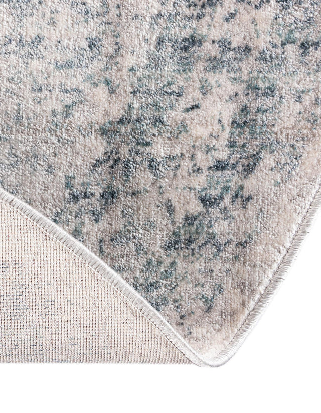 Gray 5' 1 x 5' 1 Noble Round Area Rug 100% Polyester Traditional Distressed Classic Contemporary Carpet for Home Decor for Sale at Rug Engine