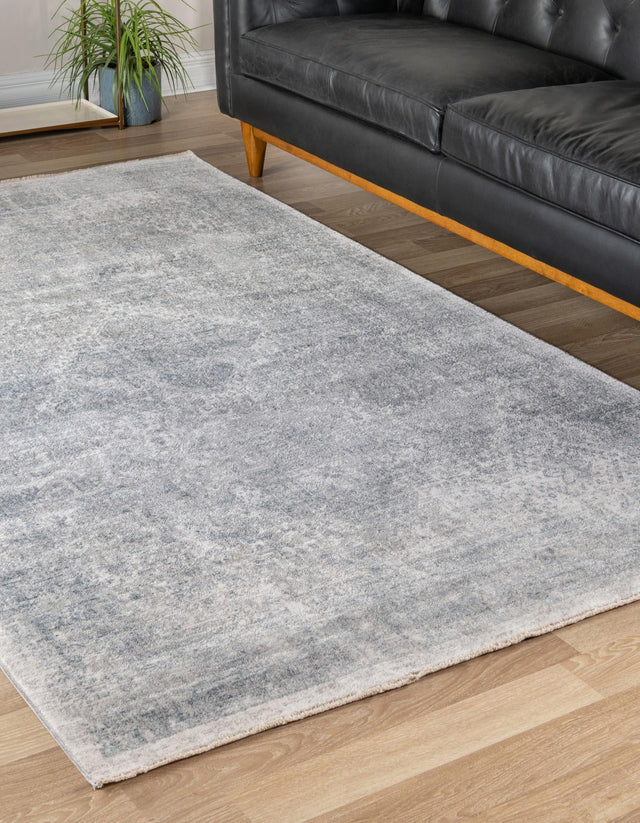 Gray 5' 1 x 7' 10 Noble Rectangle Area Rug 100% Polyester Traditional Distressed Classic Contemporary Carpet for Home Decor for Sale at Rug Engine