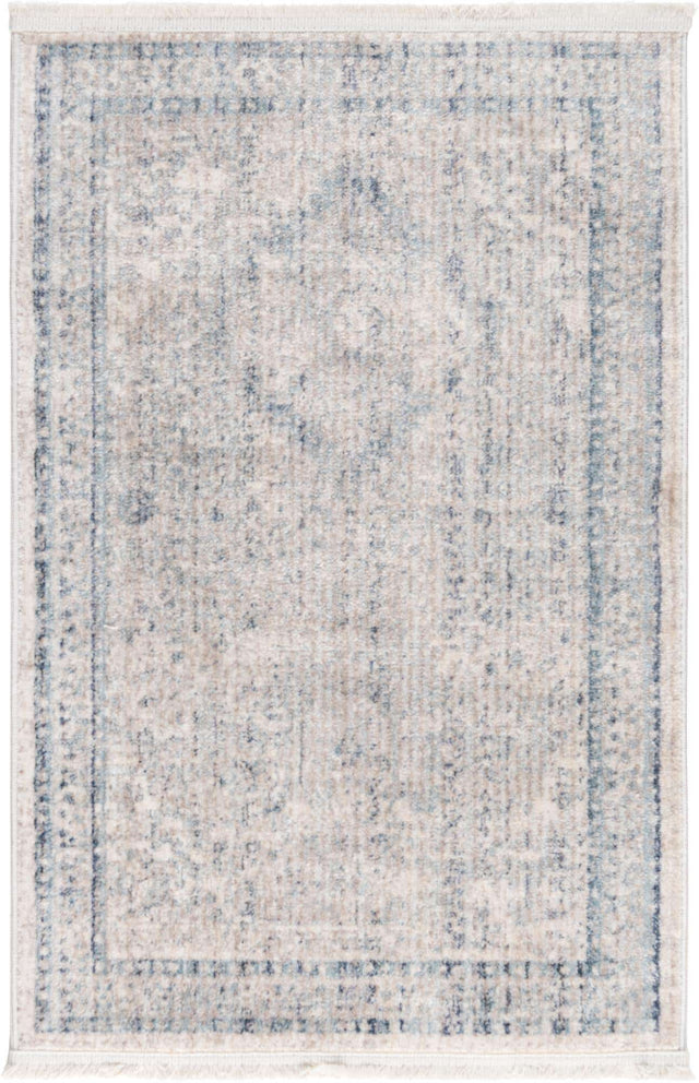 Gray 2' 2 x 3' 1 Noble Rectangle Area Rug 100% Polyester Traditional Distressed Classic Contemporary Carpet for Home Decor for Sale at Rug Engine