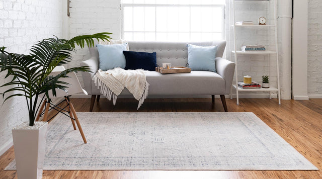 Ivory 2' 2 x 3' 1 Noble Rectangle Area Rug 100% Polyester Traditional Distressed Classic Contemporary Carpet for Home Decor for Sale at Rug Engine