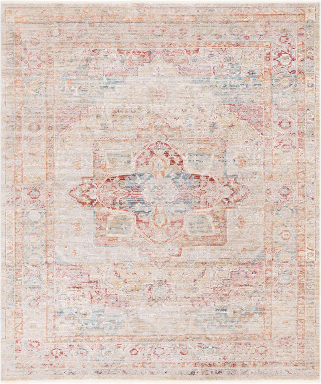 Multicolor 8' x 10' Noble Rectangle Area Rug 100% Polyester Traditional Distressed Classic Contemporary Carpet for Home Decor for Sale at Rug Engine