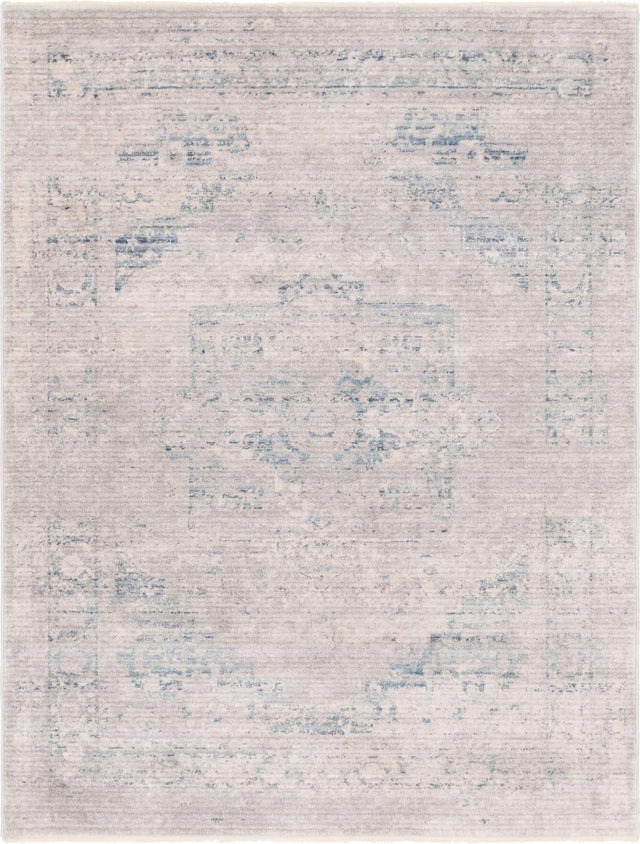 Gray 4' 1 x 5' 7 Noble Rectangle Area Rug 100% Polyester Traditional Distressed Classic Contemporary Carpet for Home Decor for Sale at Rug Engine