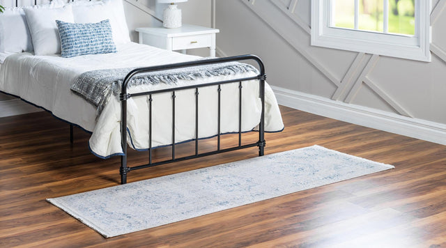 Gray 2' 2 x 5' 11 Noble Runner Area Rug 100% Polyester Traditional Distressed Classic Contemporary Carpet for Home Decor for Sale at Rug Engine