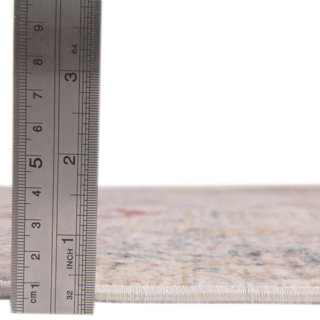 Ivory 2' 7 x 10' Noble Runner Area Rug 100% Polyester Traditional Distressed Classic Contemporary Carpet for Home Decor for Sale at Rug Engine
