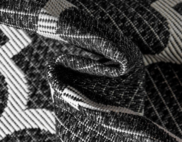 Black 5' x 7' 2 Decatur Rectangle Area Rug 100% Cotton All Natural Sustainable Eco-Friendly Carpet for Dining Living Office Dorm Rooms for Sale at Rug Engine