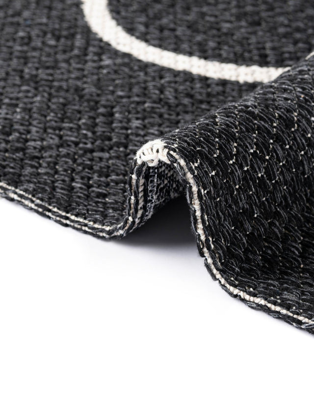 Black 4' 2 x 6' Decatur Rectangle Area Rug 100% Cotton All Natural Sustainable Eco-Friendly Carpet for Dining Living Office Dorm Rooms for Sale at Rug Engine