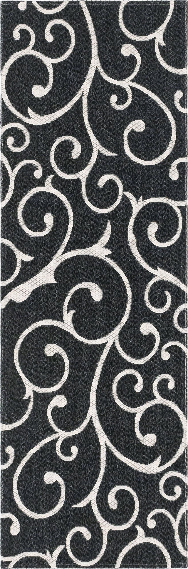 Black 2' x 6' Decatur Runner Area Rug 100% Cotton All Natural Sustainable Eco-Friendly Carpet for Dining Living Office Dorm Rooms for Sale at Rug Engine