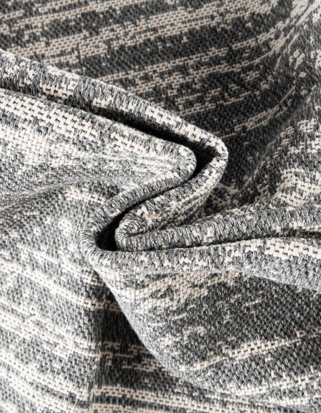 Dark Gray 5' x 7' 2 Decatur Rectangle Area Rug 100% Cotton All Natural Sustainable Eco-Friendly Carpet for Dining Living Office Dorm Rooms for Sale at Rug Engine