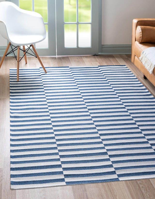 Navy Blue 2' 2 x 3' 1 Decatur Rectangle Area Rug 100% Cotton All Natural Sustainable Eco-Friendly Carpet for Dining Living Office Dorm Rooms for Sale at Rug Engine