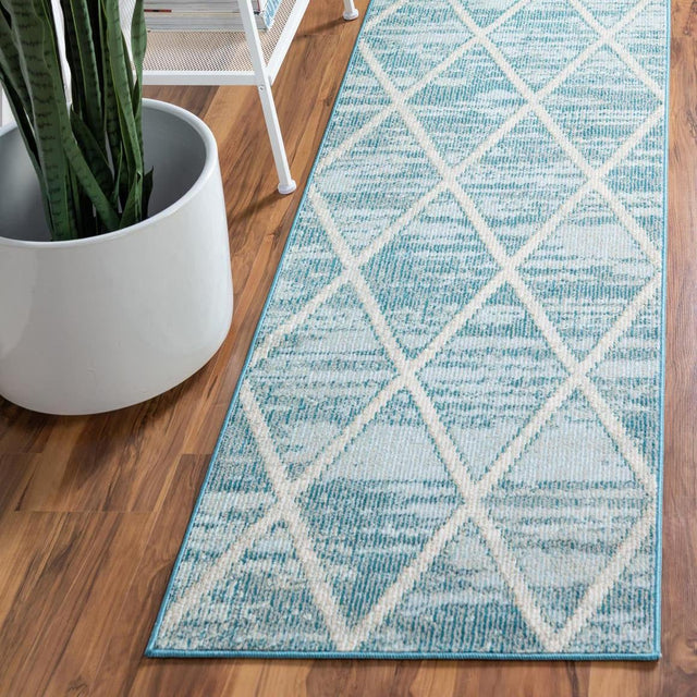Light Blue 2' 2 x 6' 1 Starlight Runner Area Rug 100% Polypropylene Visually Appealing Unique Carpet for Living Rooms, Bedroom, Dining, Office for Sale at Rug Engine
