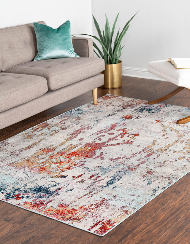 Gray 8' x 10' Starlight Rectangle Area Rug 100% Polypropylene Visually Appealing Unique Carpet for Living Rooms, Bedroom, Dining, Office for Sale at Rug Engine