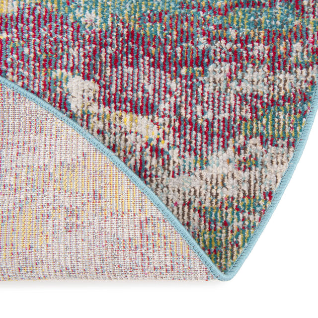 Multicolor 7' x 7' Starlight Round Area Rug 100% Polypropylene Visually Appealing Unique Carpet for Living Rooms, Bedroom, Dining, Office for Sale at Rug Engine