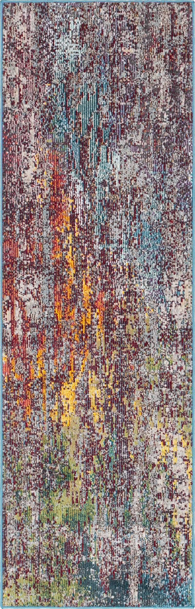Multicolor 2' 2 x 6' 1 Starlight Runner Area Rug 100% Polypropylene Visually Appealing Unique Carpet for Living Rooms, Bedroom, Dining, Office for Sale at Rug Engine