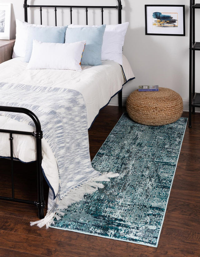Blue 2' 2 x 6' 1 Starlight Runner Area Rug 100% Polypropylene Visually Appealing Unique Carpet for Living Rooms, Bedroom, Dining, Office for Sale at Rug Engine
