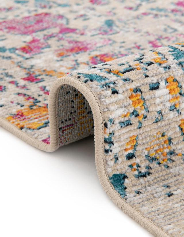 Multicolor 5' 1 x 8' Charm Rectangle Area Rug 100% Polypropylene With Jute Backing Traditional Vintage Distressed Look Carpet for Living Rooms Dining Office Space for Sale at Rug Engine