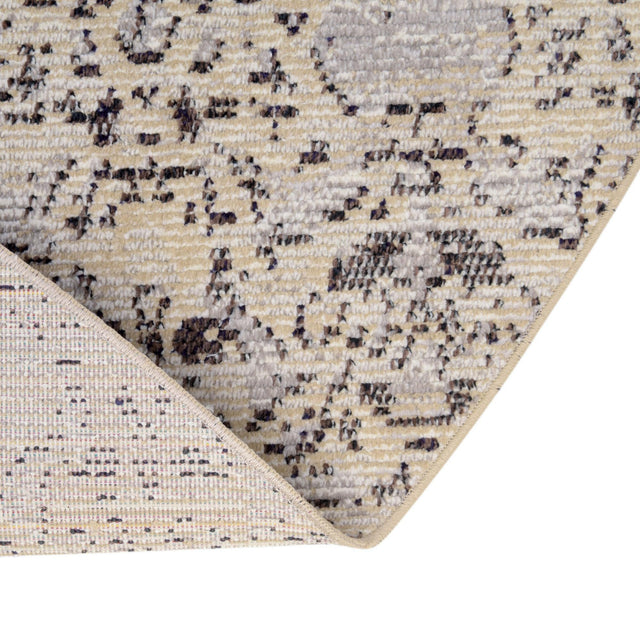 Light Gray 7' x 7' Charm Round Area Rug 100% Polypropylene With Jute Backing Traditional Vintage Distressed Look Carpet for Living Rooms Dining Office Space for Sale at Rug Engine